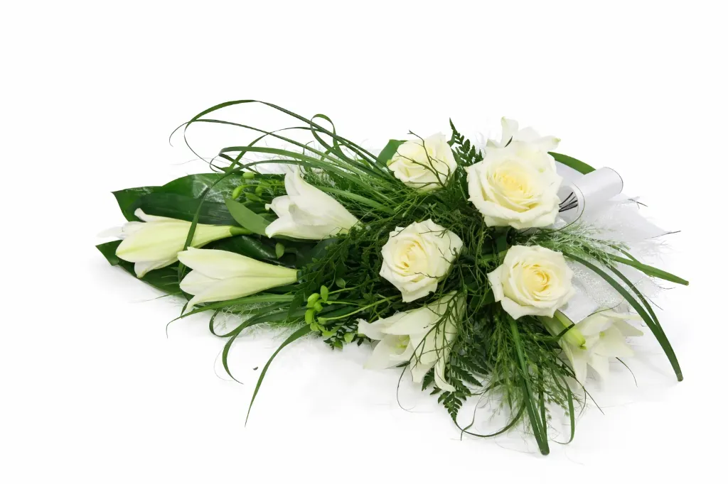 Hautavihko Muisto – valko-vihreä (Ei)