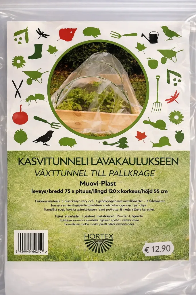 Kasvitunneli lavakauluksiin n.75cm x1,2m