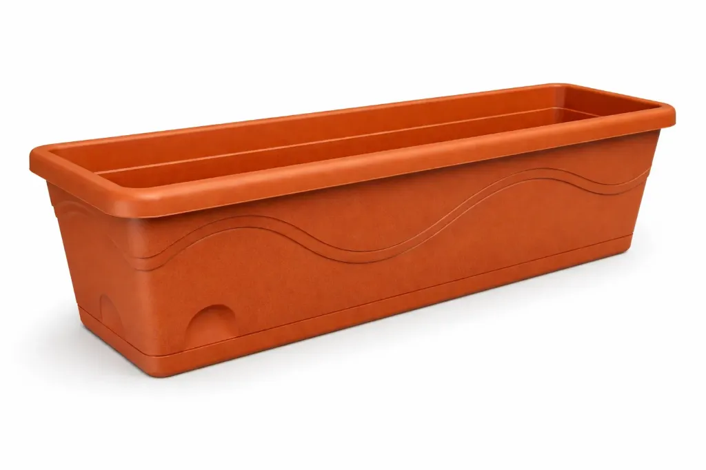 Parvekelaatikko altakasteleva 80 cm terrakotta