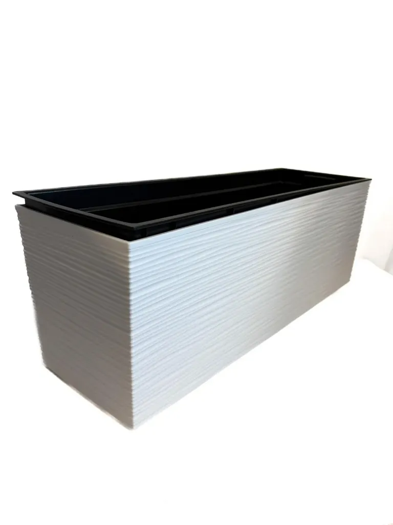 Parvekelaatikko moderni 56 × 19 × 19,5 cm – valkoinen