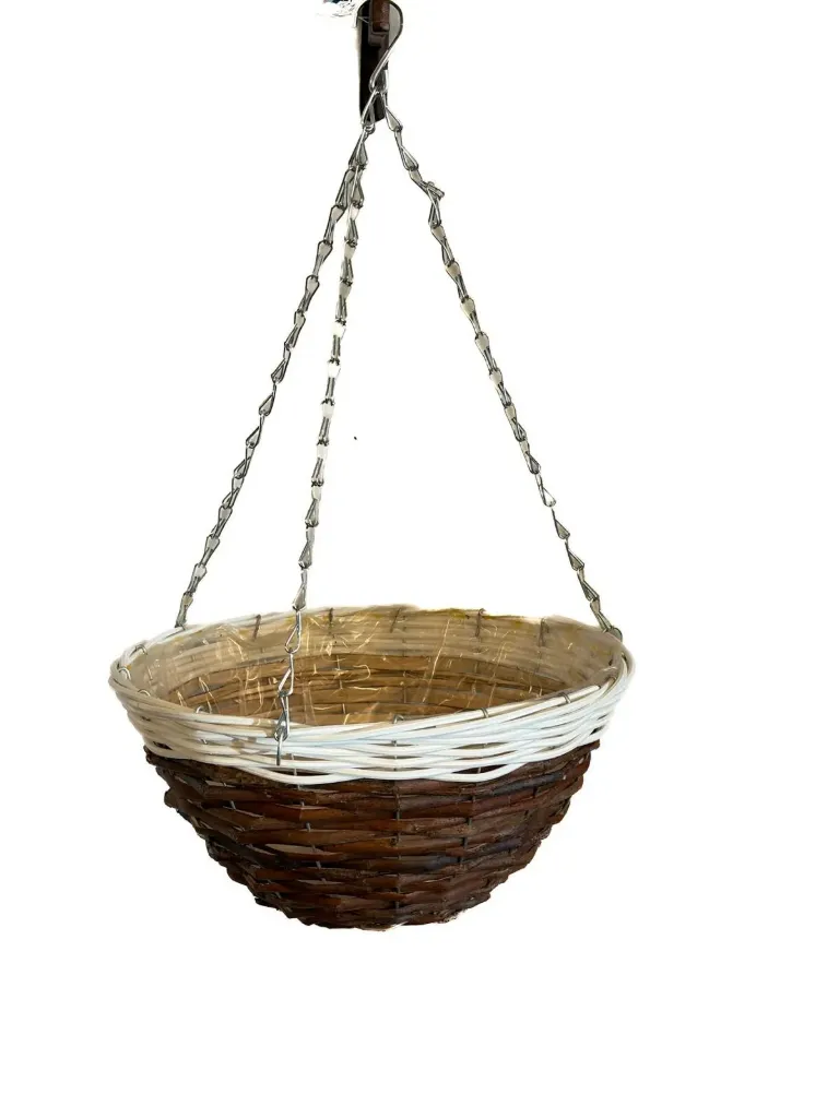 Punosamppeli Ketjulla 34 cm valkoinen–ruskea