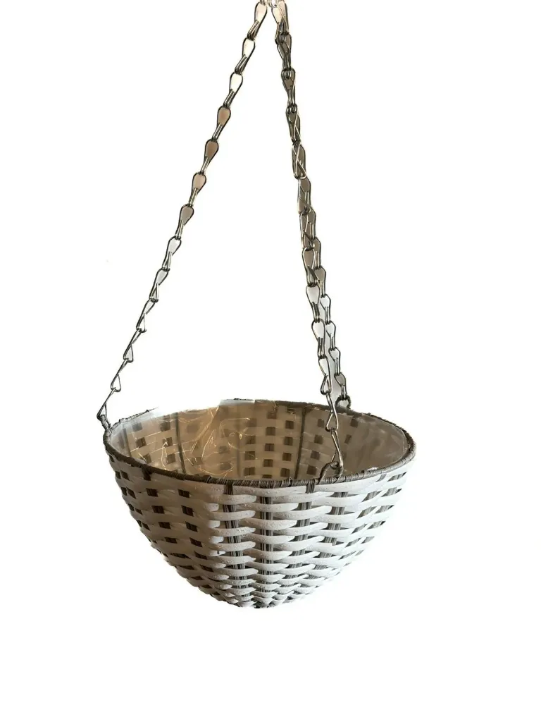 Punosamppeli Ketjulla 24 cm valkoinen