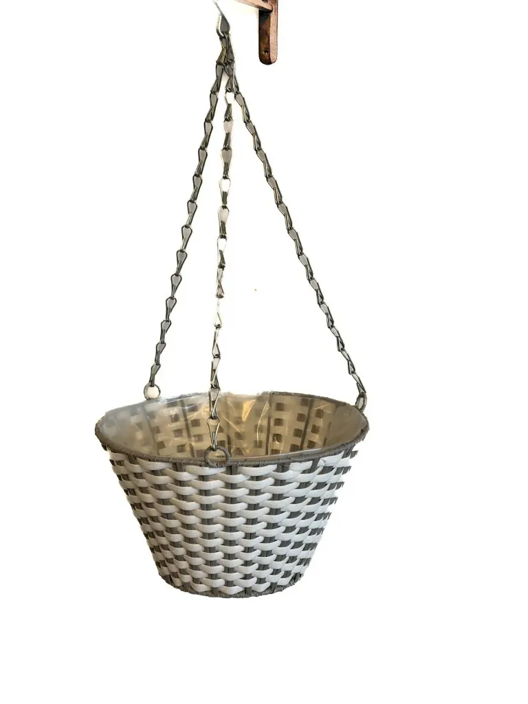 Punosamppeli Ketjulla 29,5 cm harmaa–valkoinen