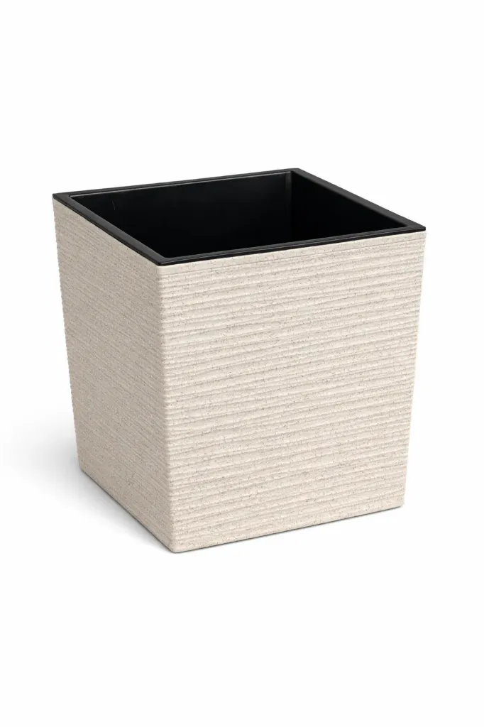 Terassiruukku Lamela 30 × 30 × 31 cm luonnonvaalea