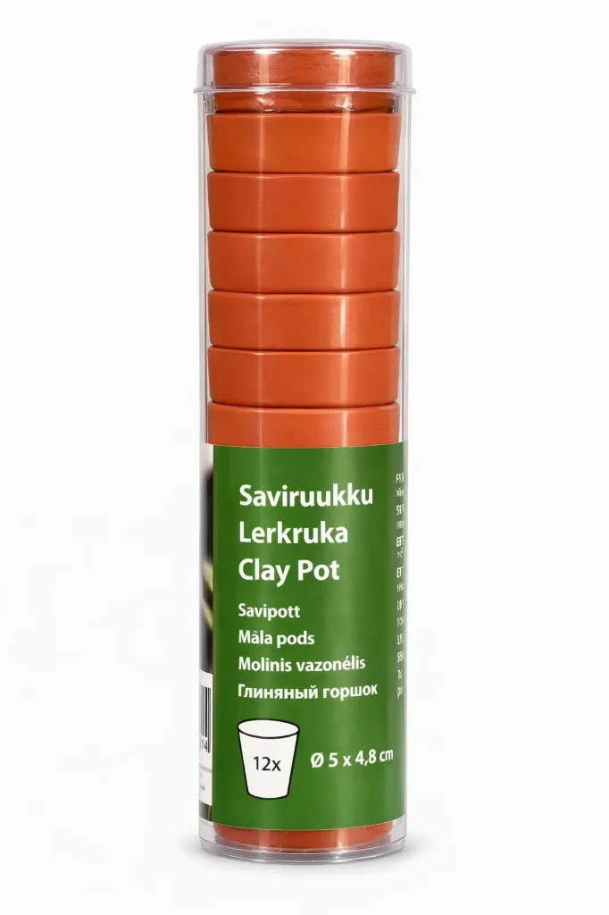 Saviruukku terrakotta 5x4,8cm 12kpl