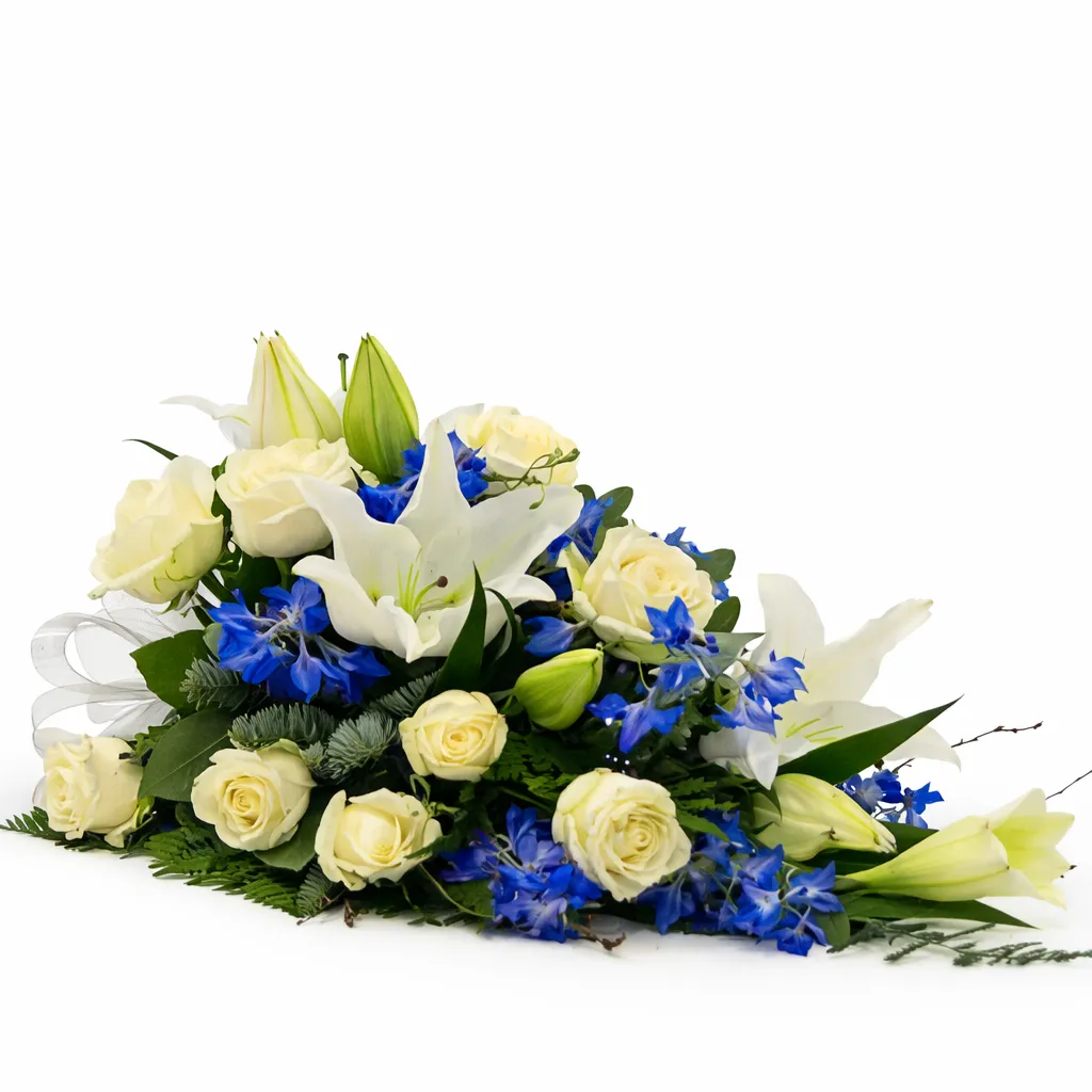 Hautavihko Muisto – klassinen sini-valkoinen (Ei)