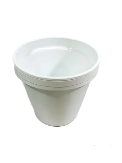 Saviruukku 14cm lasitettu valkoinen