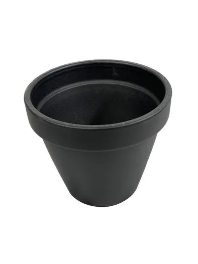 Saviruukku 18cm lasitettu mattamusta