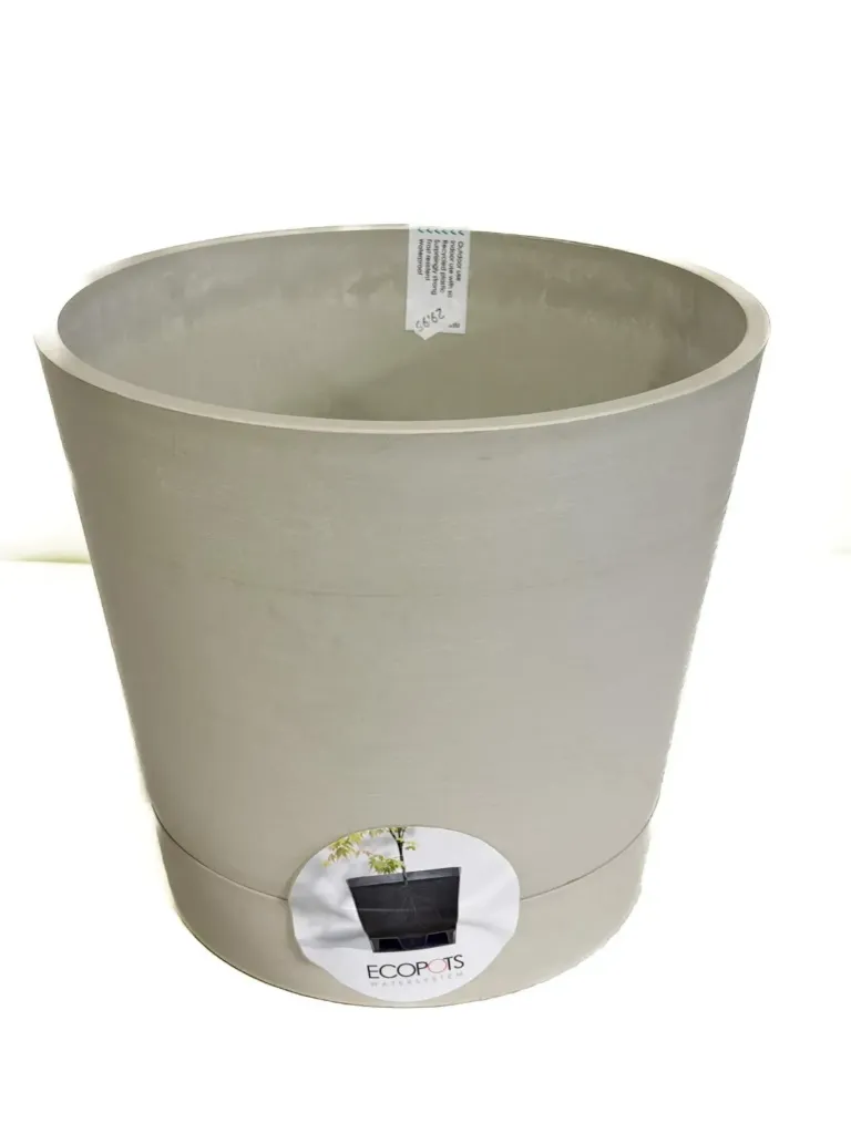 Kukkaruukku Ecopots Venetsia valkoharmaa 30 cm