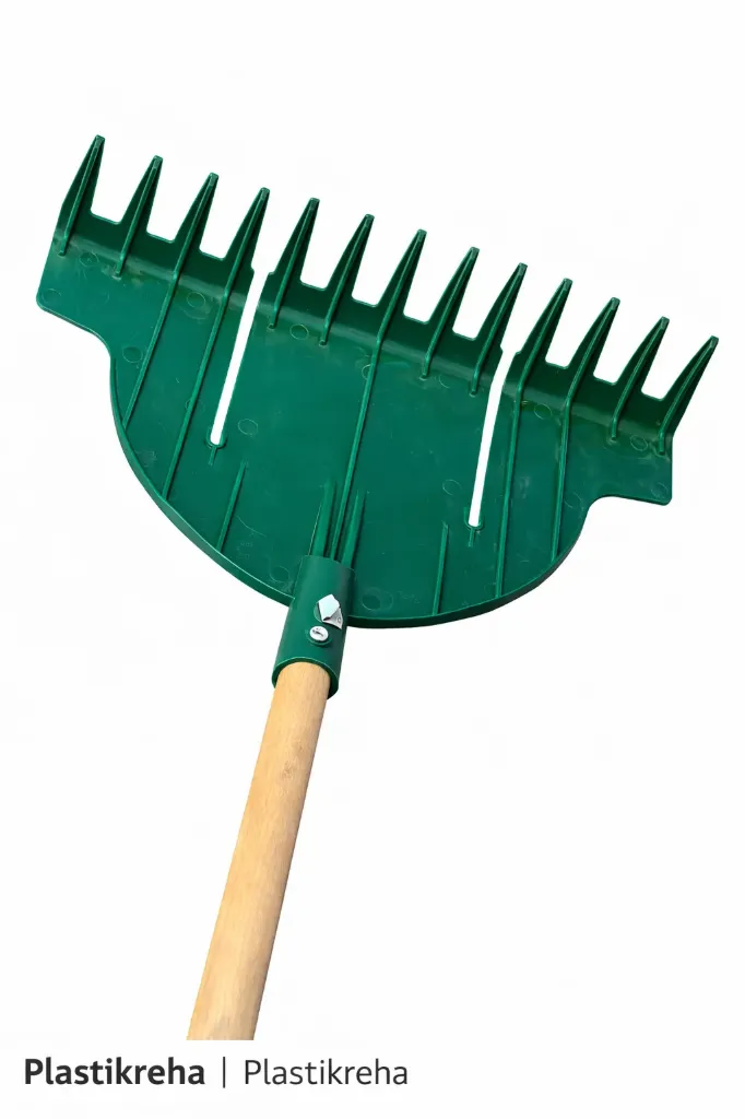 Lehtiharava muovinen puuvarrella