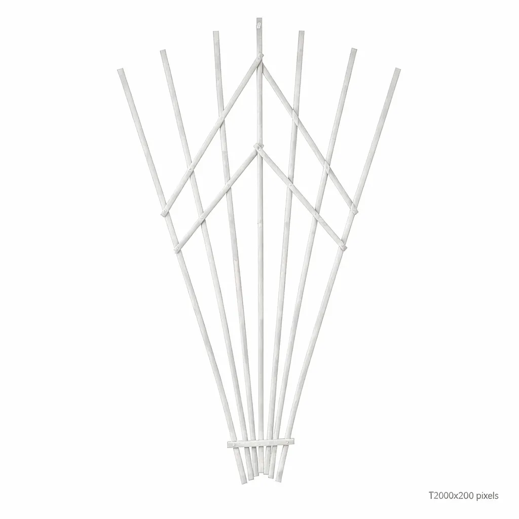 Köynnöskehikko viuhka valkoinen