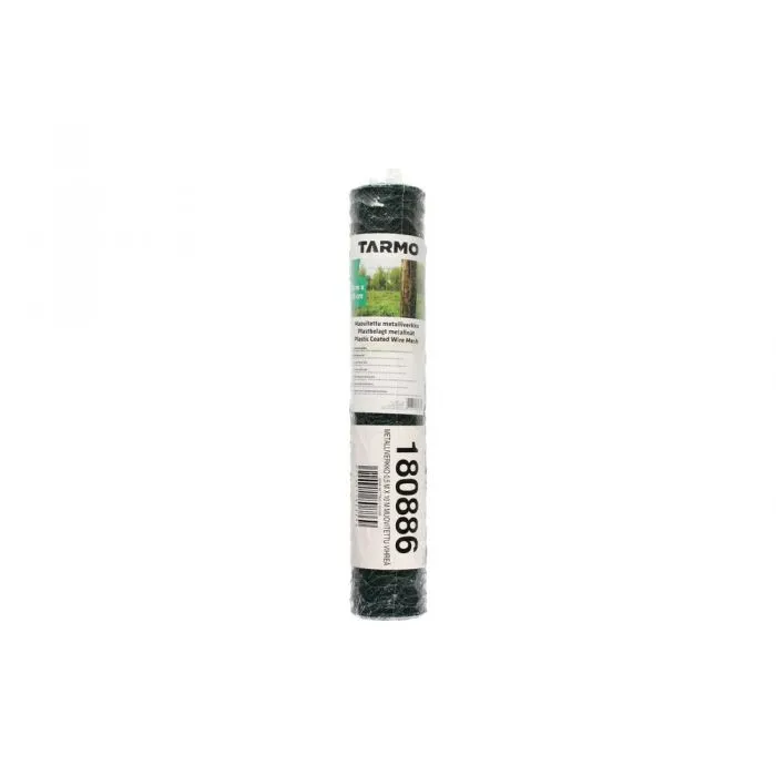 Tarmo Metalliverkko muovitettu vihreä 0,5 x 10 m