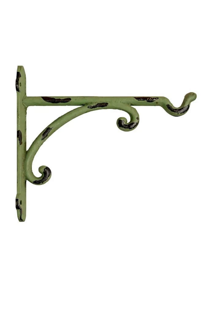 Amppelin kannatin Vintage vihreä valurauta