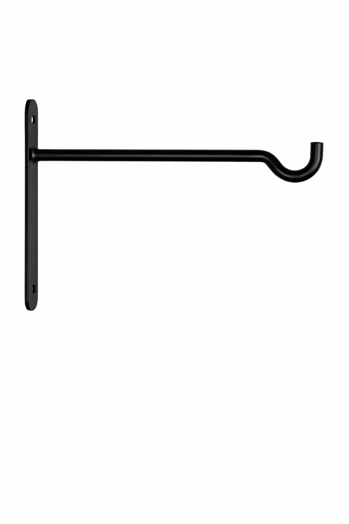 Amppelin kannatin suoramalli musta metalli