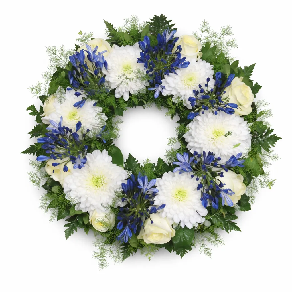 Kukkaseppele Muisto – sini-valkoinen (Ei)