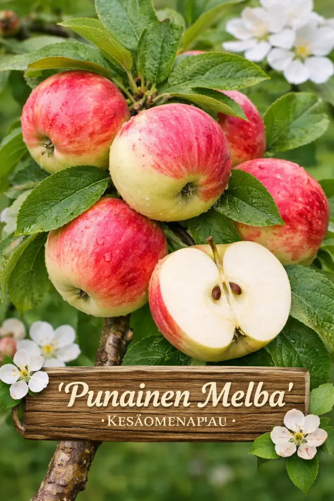 Omenapuu 'Punainen Melba' Malus domestica – Myyntikoko 150–250
