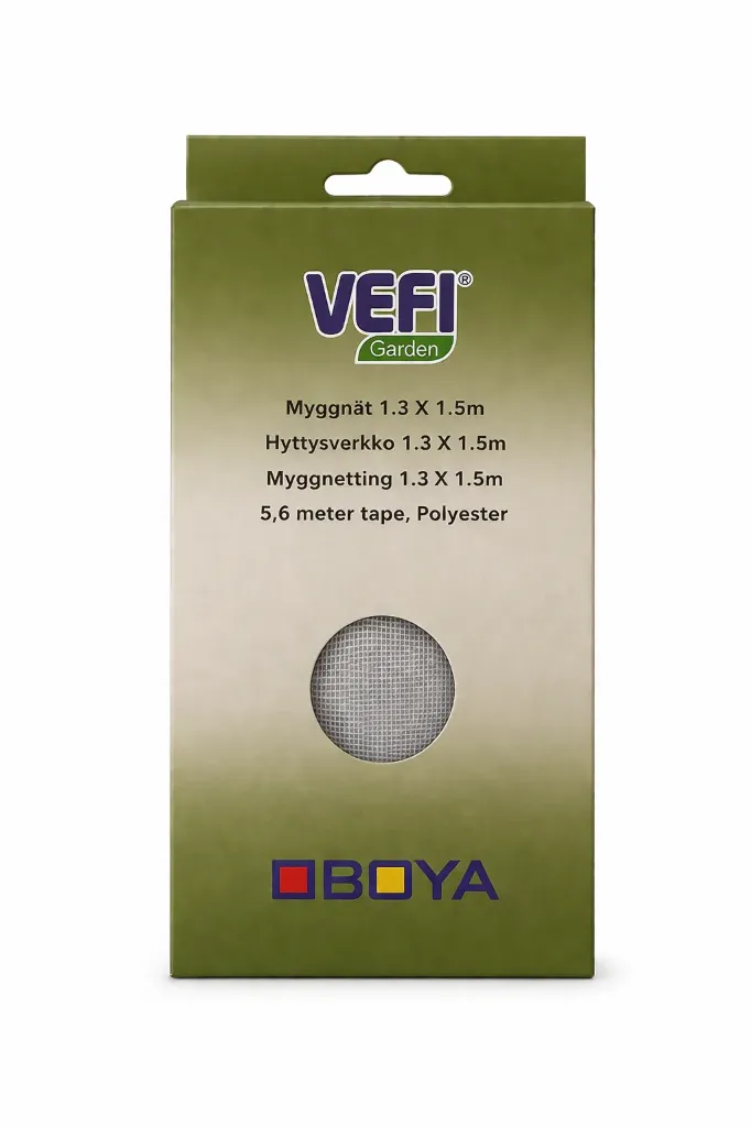 Hyönteisverkko 130 x 150 cm liimanauhalla, valkoinen