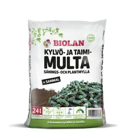 Kylvö- ja taimimulta Biolan 24 l