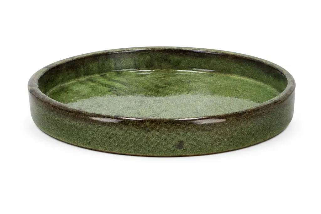 Vihreä aluslautanen keraaminen 24,8x24,8x3,5cm