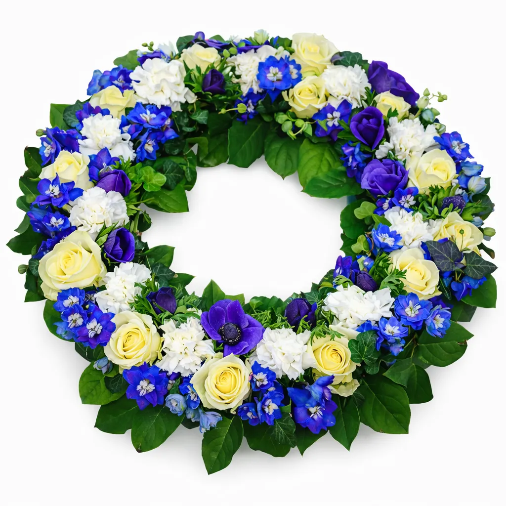 Kukkaseppele Muisto – sini-valkoinen runsas (Ei)