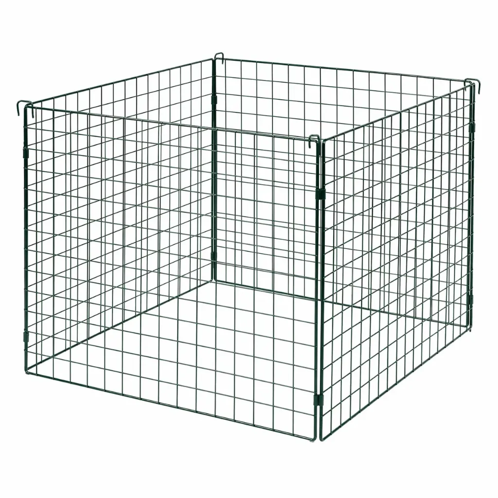 Lehtikompostikehikko vihreä 90 x 90 x 70 cm