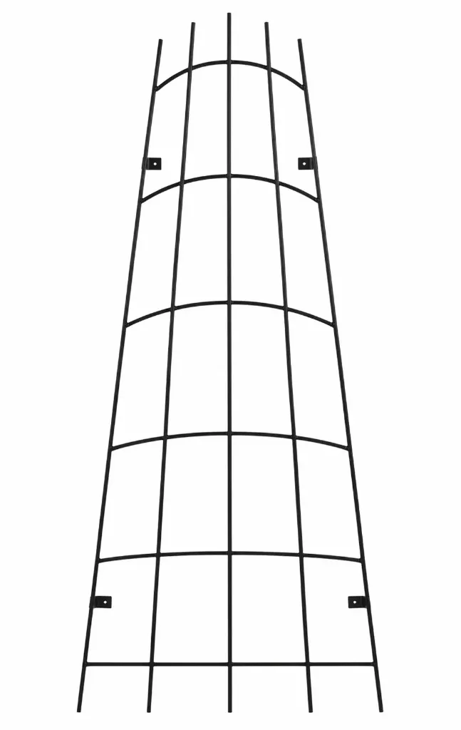 Kasvikehikko 180 x 78 cm puolipyöreä musta