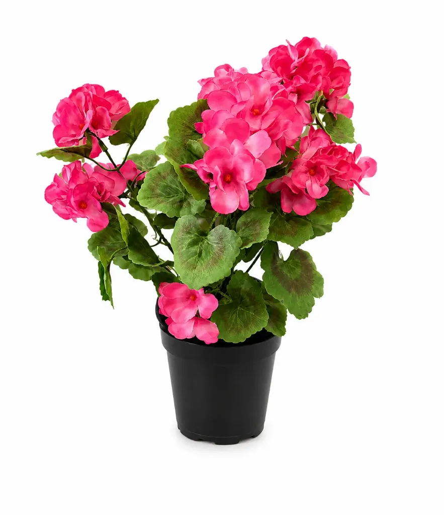 Pelargonia vaaleanpunainen tekokukka ruukussa 33 cm