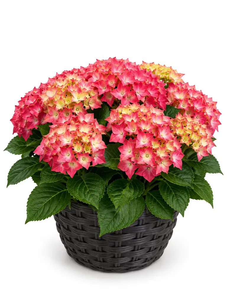 Terassihortensia iso vaaleanpunainen