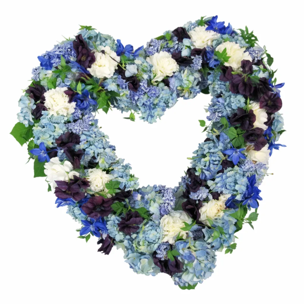 Kukkaseppele Muisto – sini-violetti sydän