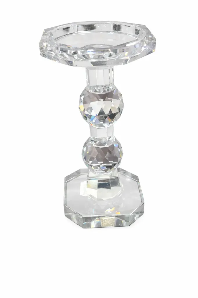 Kynttilänjalka kristallilasista 18 cm