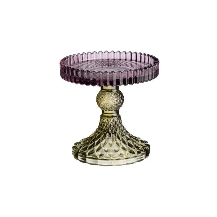 Kynttilänjalka Noor Violetti / vihreä pöytäkynttilälle 9,8 cm – 4 Living Collection
