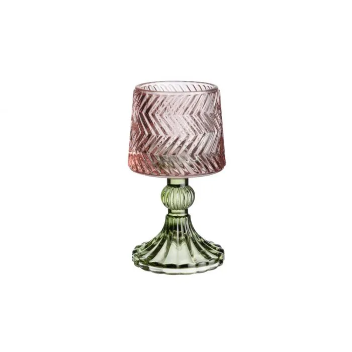 Kynttiläkuppi Noor Pinkki/vihreä lämpökynttilälle 15 cm – 4 Living Collection