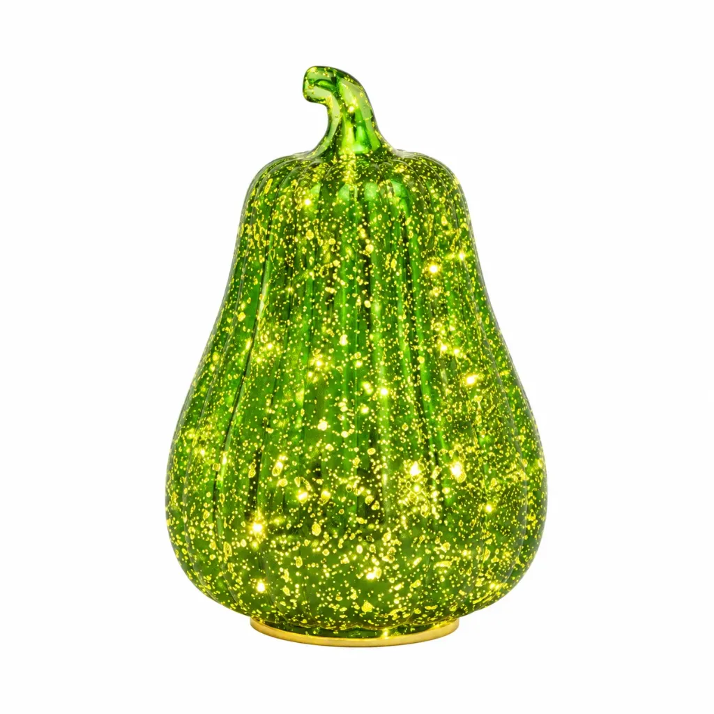 Valokoriste Kurpitsa 20,5 cm Micro LED vihreä – Finnlumor