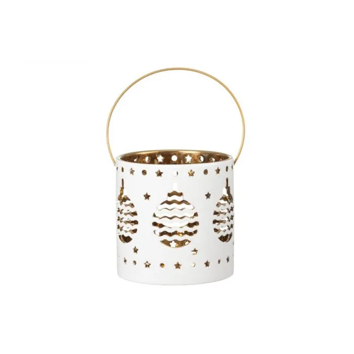 Lyhty keraaminen Joulupallot 15 cm