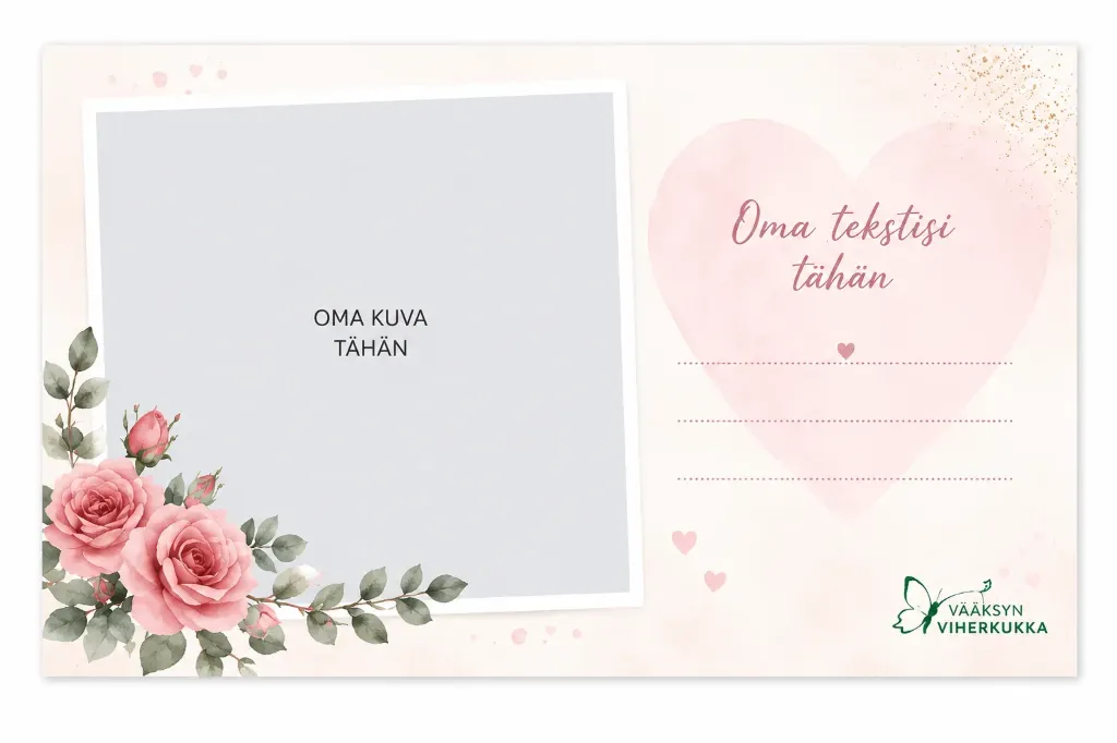 Personoitu kuvakortti – oma kuva ja oma teksti 3