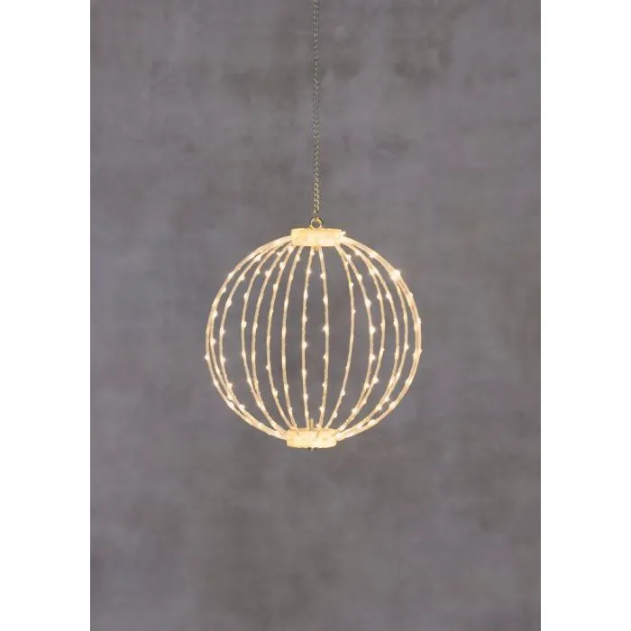 LED-valopallo 30 cm – 160 LED, lämmin valkoinen – Finnlumor