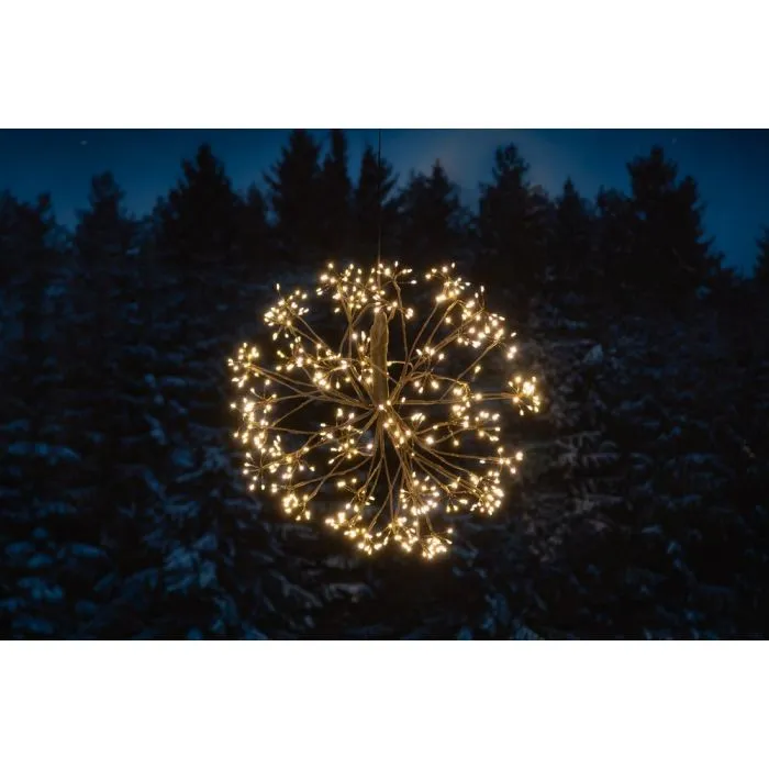 LED-valopallo 40 cm – 480 micro-LED, lämmin valkoinen – Finnlumor