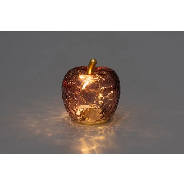 Lasiomena Ruskea LED-valoilla 8 cm – Finnlumor
