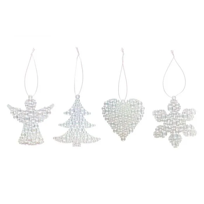 Helmipintainen lumikideoksakoriste 2kpl 10 cm, – Winteria