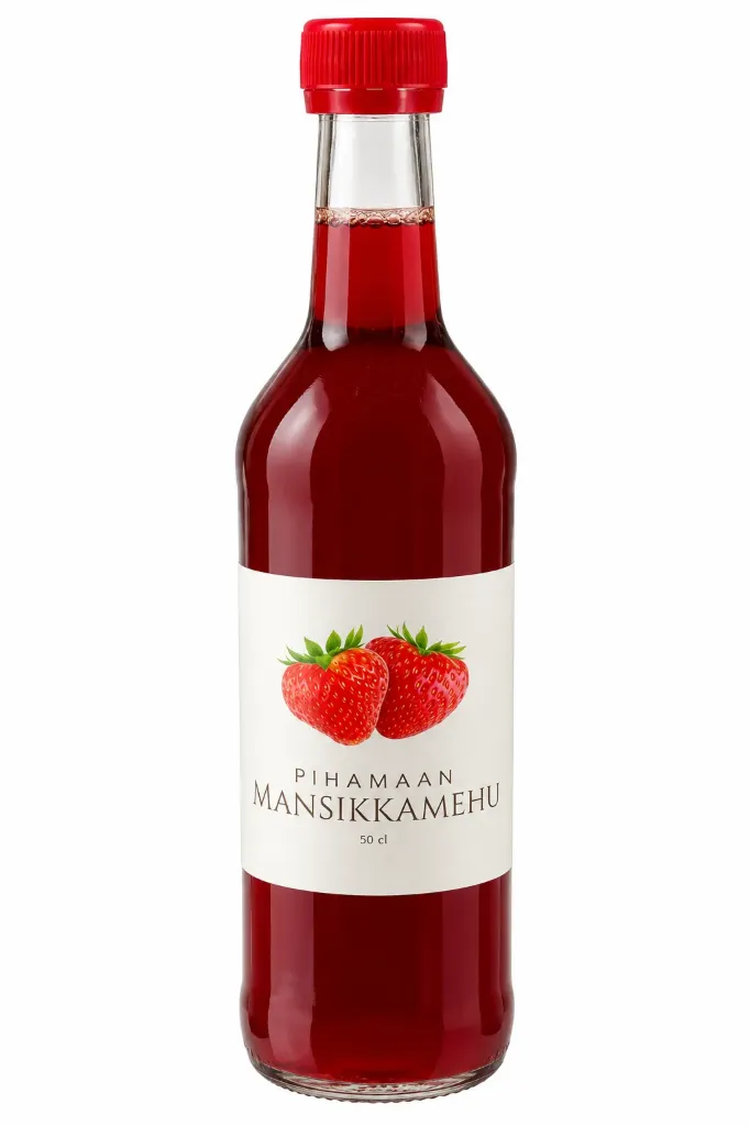 Paikallinen mansikkamehu 50 cl – Pihamaa