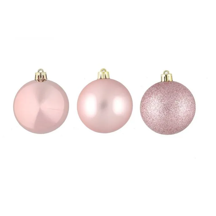 Kuusenpallot 6 cm, 9 kpl, roosa mix – Winteria