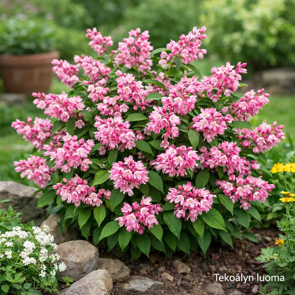 Deutzia × hybrida ‘Strawberry Fields’