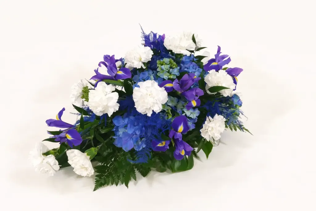 Hautavihko Muisto – sini-violetti
