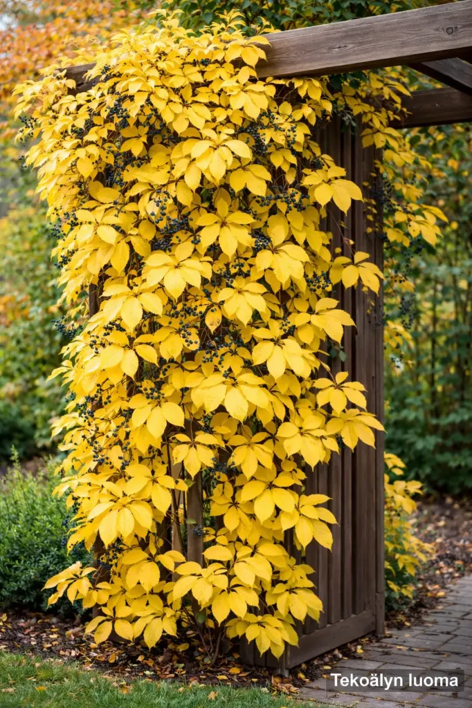 Imukärhivilliviini – Parthenocissus quinquefolia 'Yellow Wall'