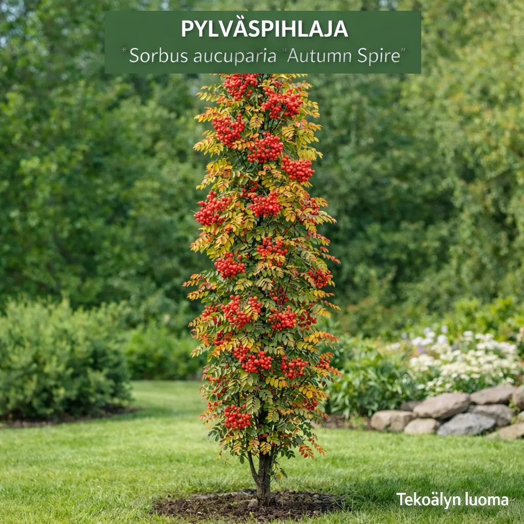 PYLVÄSPIHLAJA – Sorbus aucuparia ‘Autumn Spire’
Myyntikoko 150–200 cm