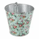 Sinkkiämpäri kukka metallinen 11l