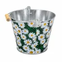 Sinkkiämpäri kukkakuviolla 5L