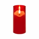 3D LED-pöytäkynttilä 10,5 cm – 3D-liekki, punainen