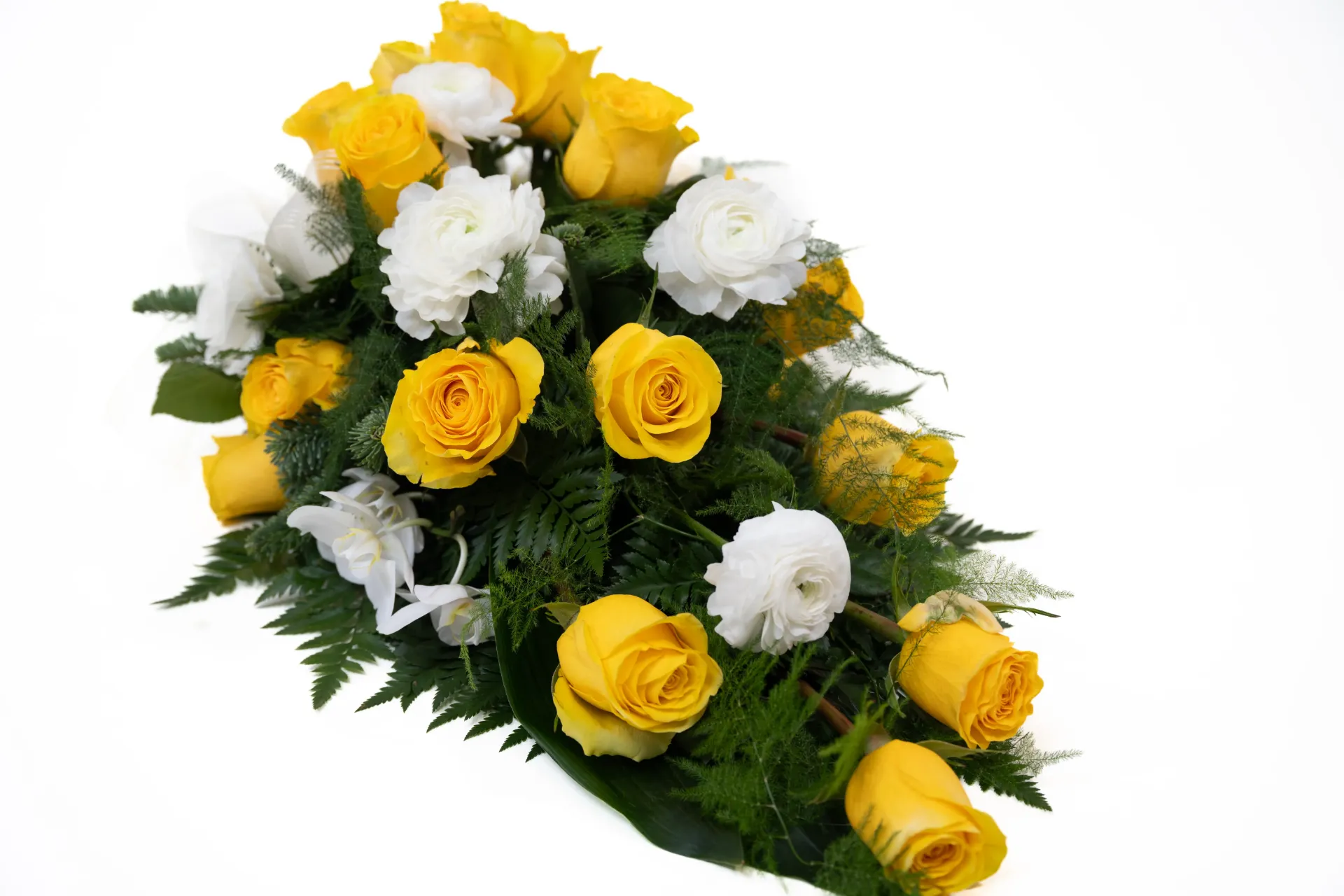 Hautavihko Muisto – keltavalkoinen