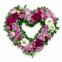 Kukkaseppele Muisto – violetti sydän